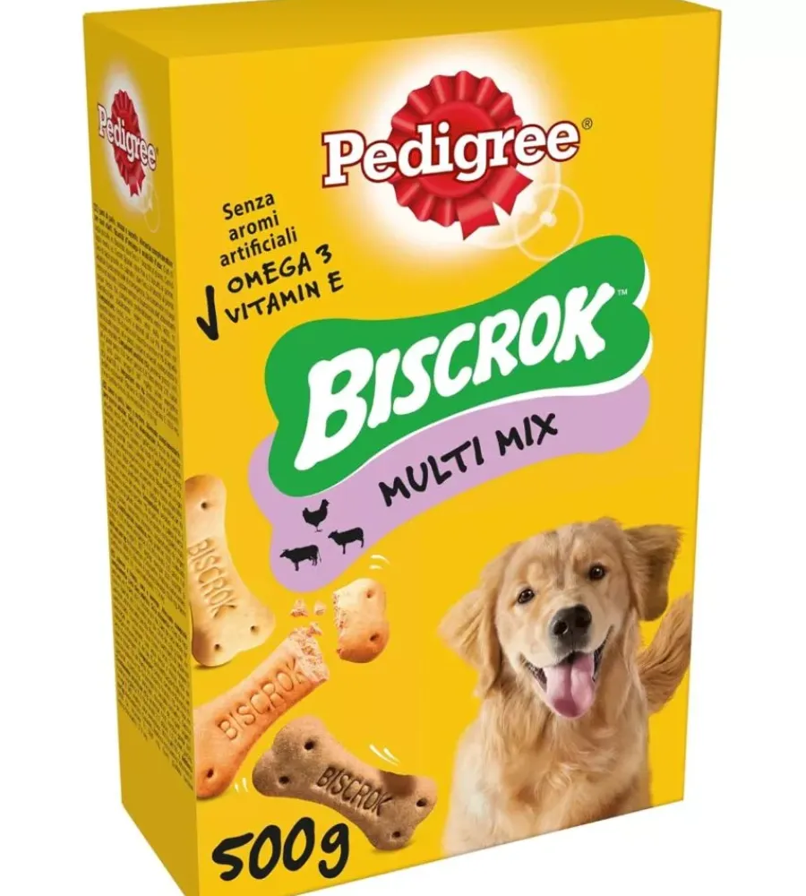 Best Biscotti per cani "biscrok multi mix" adulto di tutte le taglie con vitamine, calcio e omerga 3 500 gr Alimenti Secco Cane