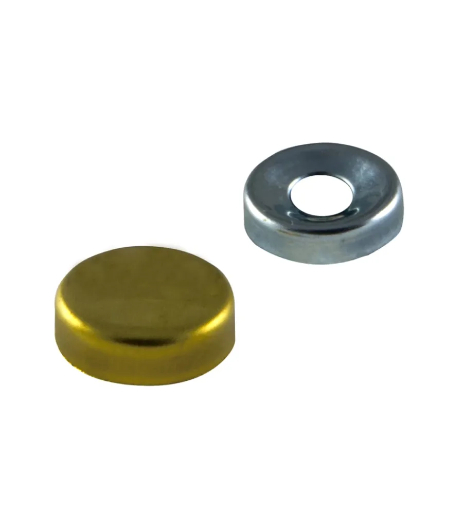 Ferramenta Per Mobili E Infissi- Borchie coprivite bombate - ø 12 mm. - ottone lucido - 12 pz.