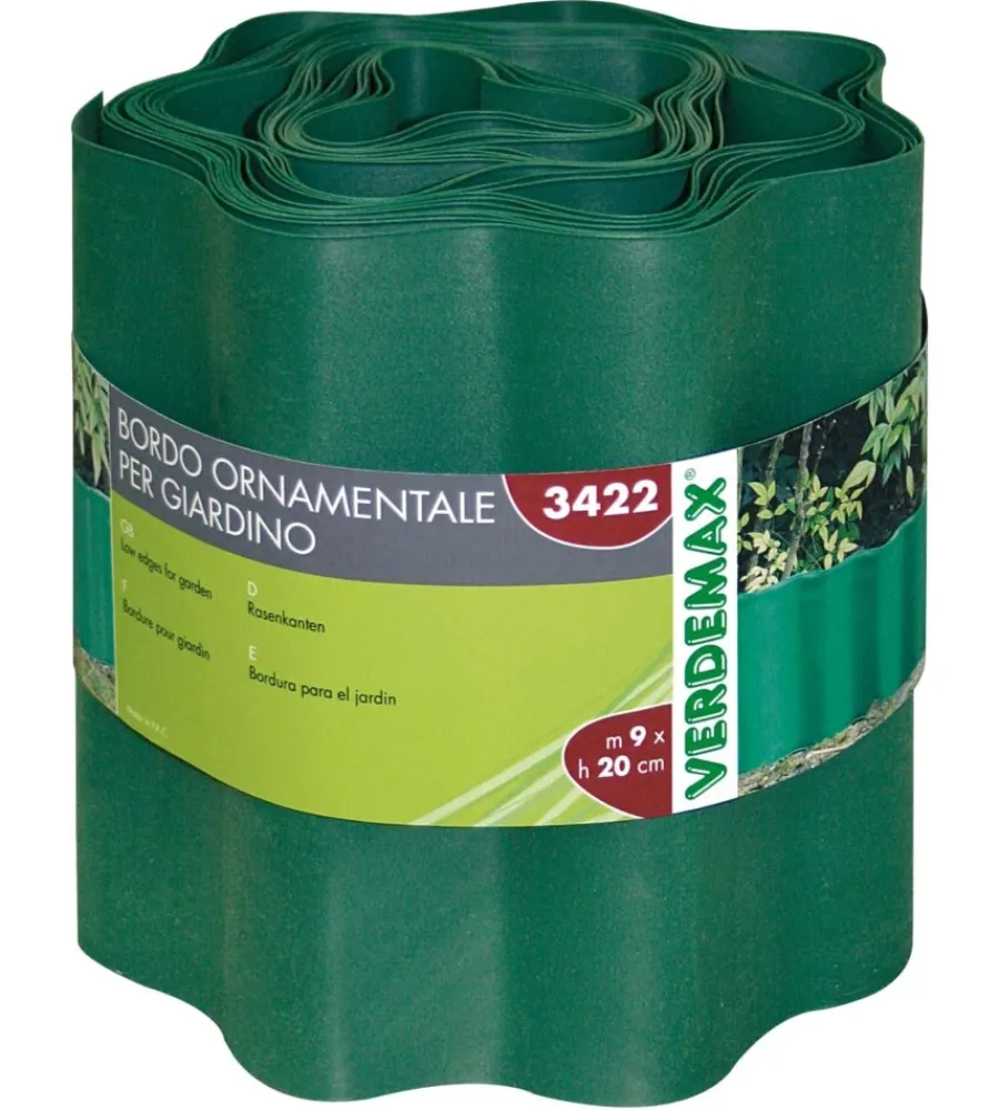 Attrezzatura Giardinaggio-Verdemax Bordo orn in pe 9.0h20hcm verde