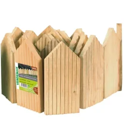 Coltivazione E Cura-Verdemax Bordo ornamentale legno 1.8x1.8cm naturale