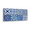 Decorazione Pareti|Bordo paraschizzi in alluminio azulejos blu 2 pezzi, 24x48 cm
