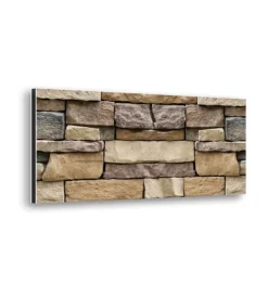 Decorazione Pareti|Bordo paraschizzi in alluminio pietra 2 pezzi, 24x48 cm