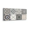 Decorazione Pareti- Bordo paraschizzi in alluminio azulejos grigio 2 pezzi, 24x48 cm