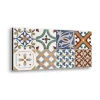 Decorazione Pareti|Bordo paraschizzi in alluminio azulejos rosso 2 pezzi, 24x48 cm
