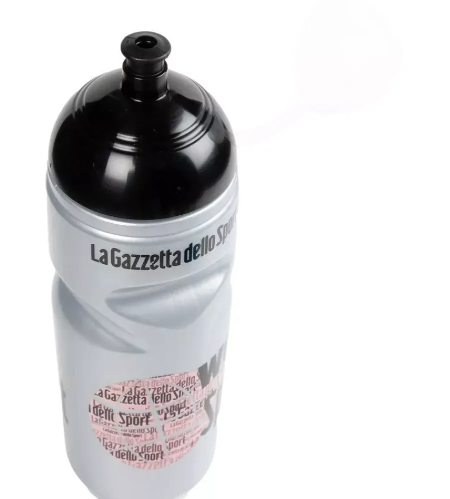 Bici- Borraccia per bicicletta gazzetta dello sport grigio perlato in plastica, 800 ml