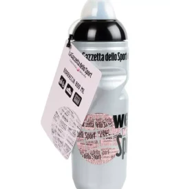 Bici- Borraccia per bicicletta gazzetta dello sport grigio perlato in plastica, 800 ml