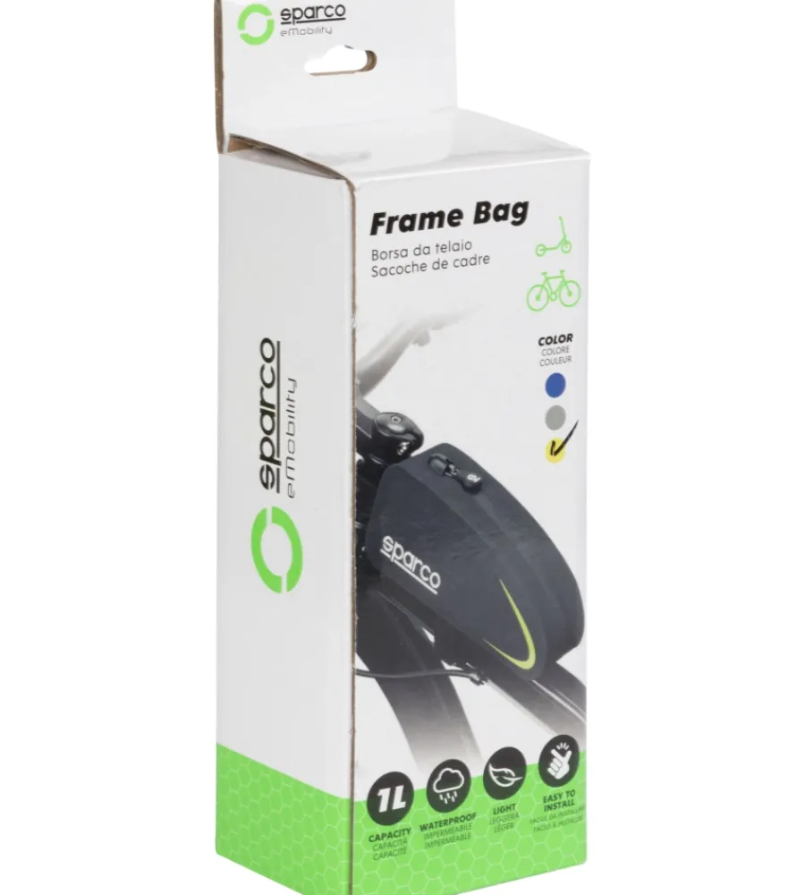Sparco Bici|Borsa da telaio per bici in nylon , 21,5x5,5x8,5 cm
