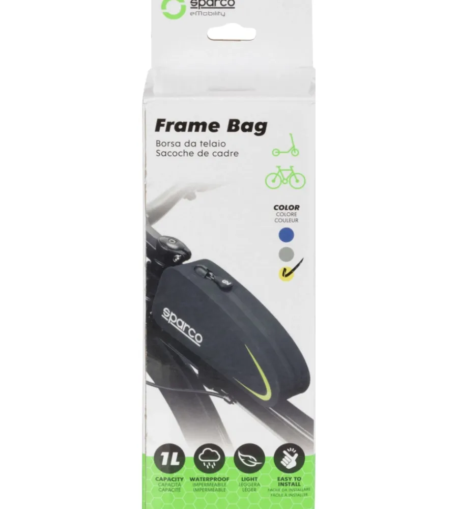 Sparco Bici|Borsa da telaio per bici in nylon , 21,5x5,5x8,5 cm