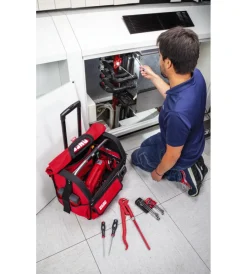 Officina E Garage|Borsa trolley portautensili usag  con maniglione in alluminio