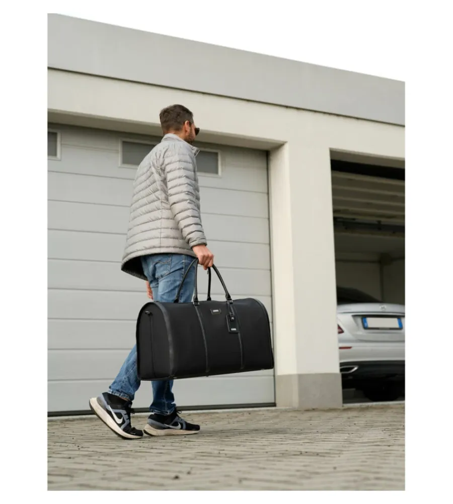 Sale Borsone da viaggio "duffle bag" in nylon con maniglie e tracolla, 60x35x30 cm - 99412 Garage E Manutenzione