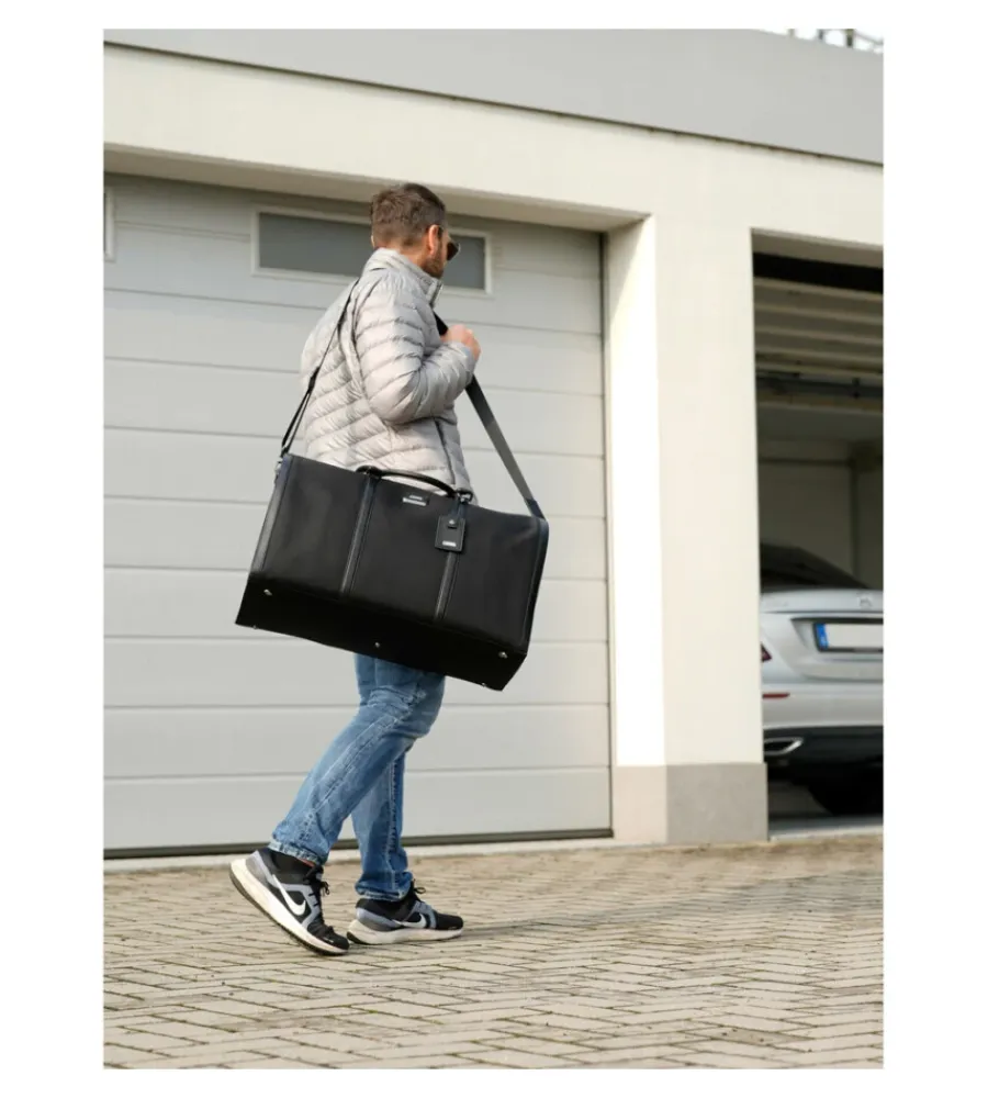 Sale Borsone da viaggio "duffle bag" in nylon con maniglie e tracolla, 60x35x30 cm - 99412 Garage E Manutenzione