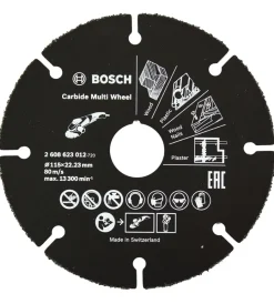 Accessori Miniutensili|Bosch disco universale 2608623012 in carburo per smerigliatrice, 115 mm