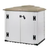 Contenitori Da Esterno-Garofalo Box da giardino "tuscany evo 100" in pvc bianco 1005 lt 131x88x133 cm