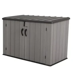 Lifetime Contenitori Da Esterno|Box da giardino in resina grigio 180x97x122 cm