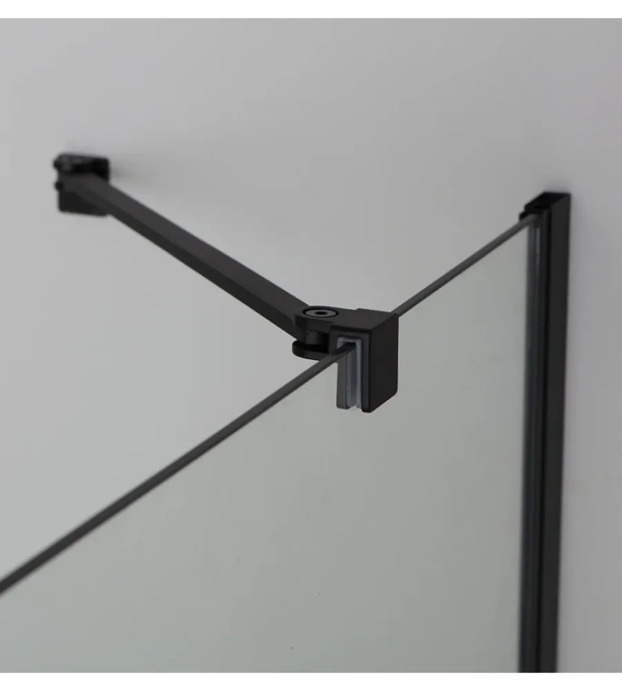 Docce E Accessori- Box doccia "stella" alluminio nero, 80x120x190 cm