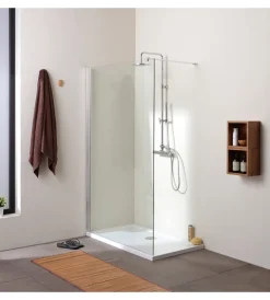 Docce E Accessori- Box doccia walk-in cromato, 110x190 cm