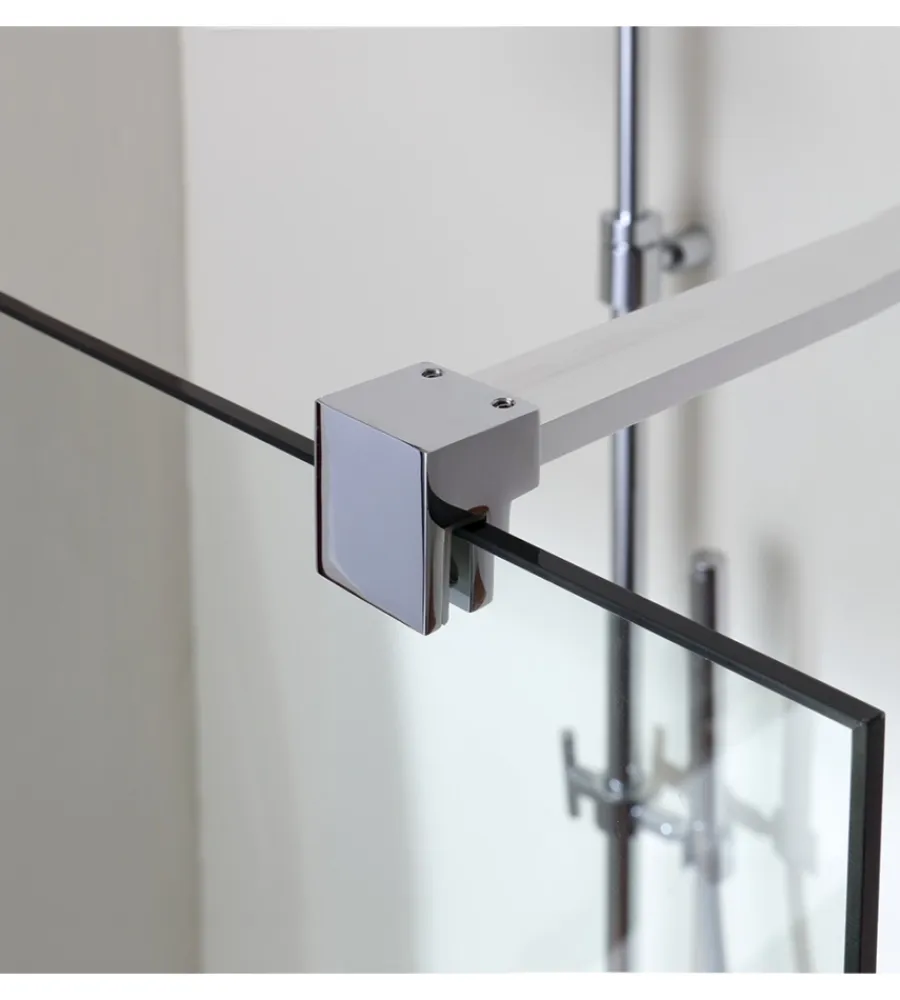 Docce E Accessori- Box doccia walk-in cromato, 110x190 cm