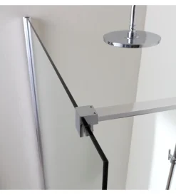 Docce E Accessori- Box doccia walk-in cromato, 110x190 cm