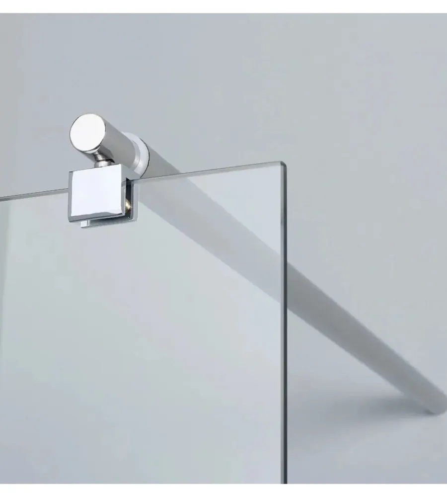 Docce E Accessori- Box doccia walk-in cromo 6mm, 90x190 cm