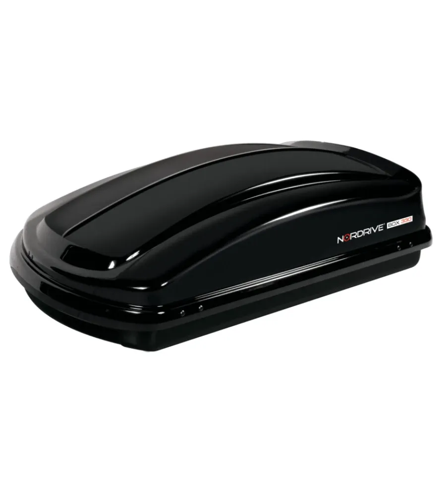 New Box tetto per auto 330 litri in abs nero lucido - n60002 Portaggio