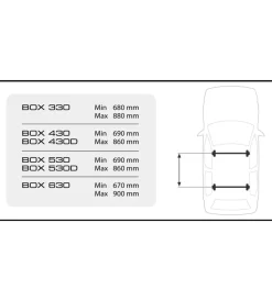 Portaggio-Nordrive Box tetto per auto 430 litri in abs nero goffrato - n60016