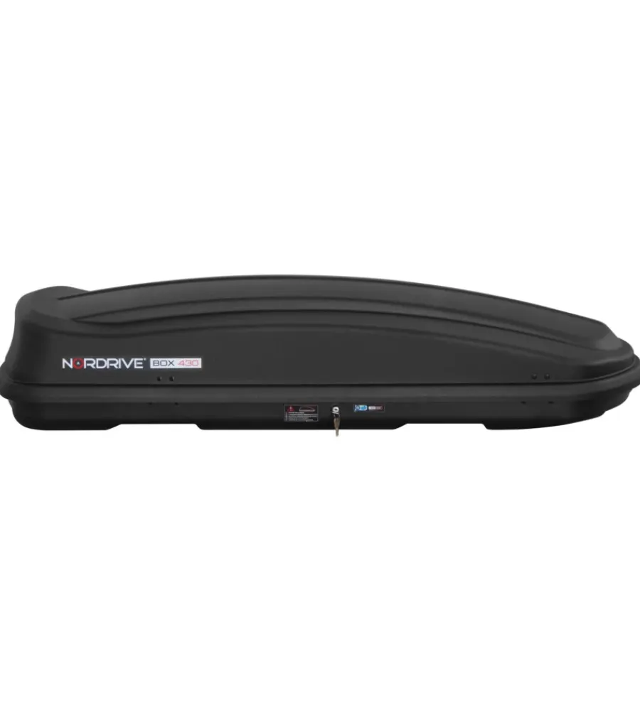 Portaggio-Nordrive Box tetto per auto 430 litri in abs nero goffrato - n60016