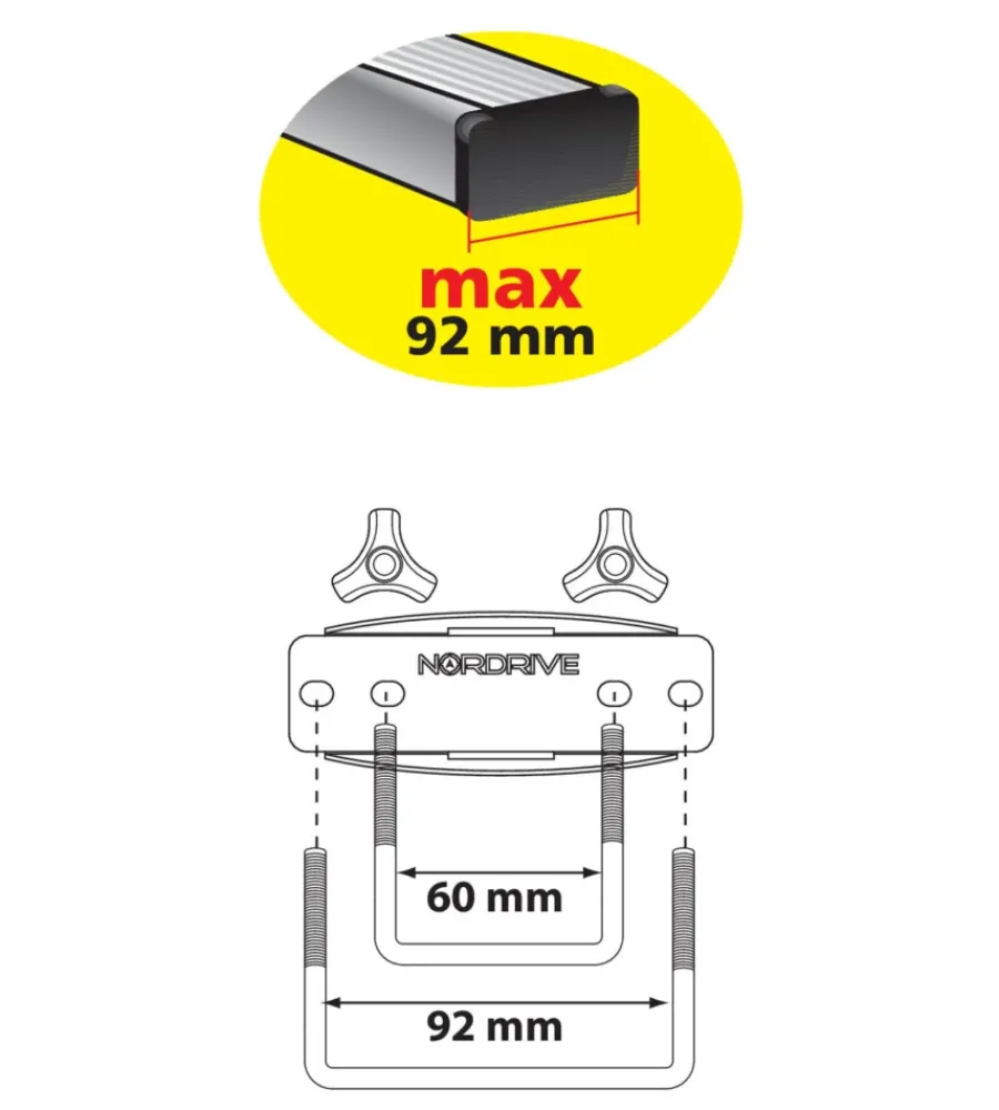 Portaggio-Nordrive Box tetto per auto 530 litri in abs con doppia apertura bianco lucido - n60024
