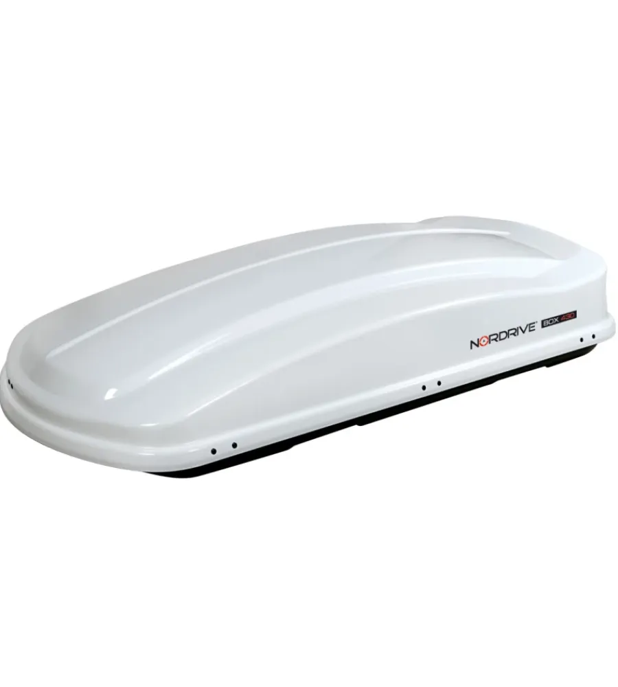 Nordrive Portaggio|Box tetto per auto 430 litri in abs bianco lucido - n60013