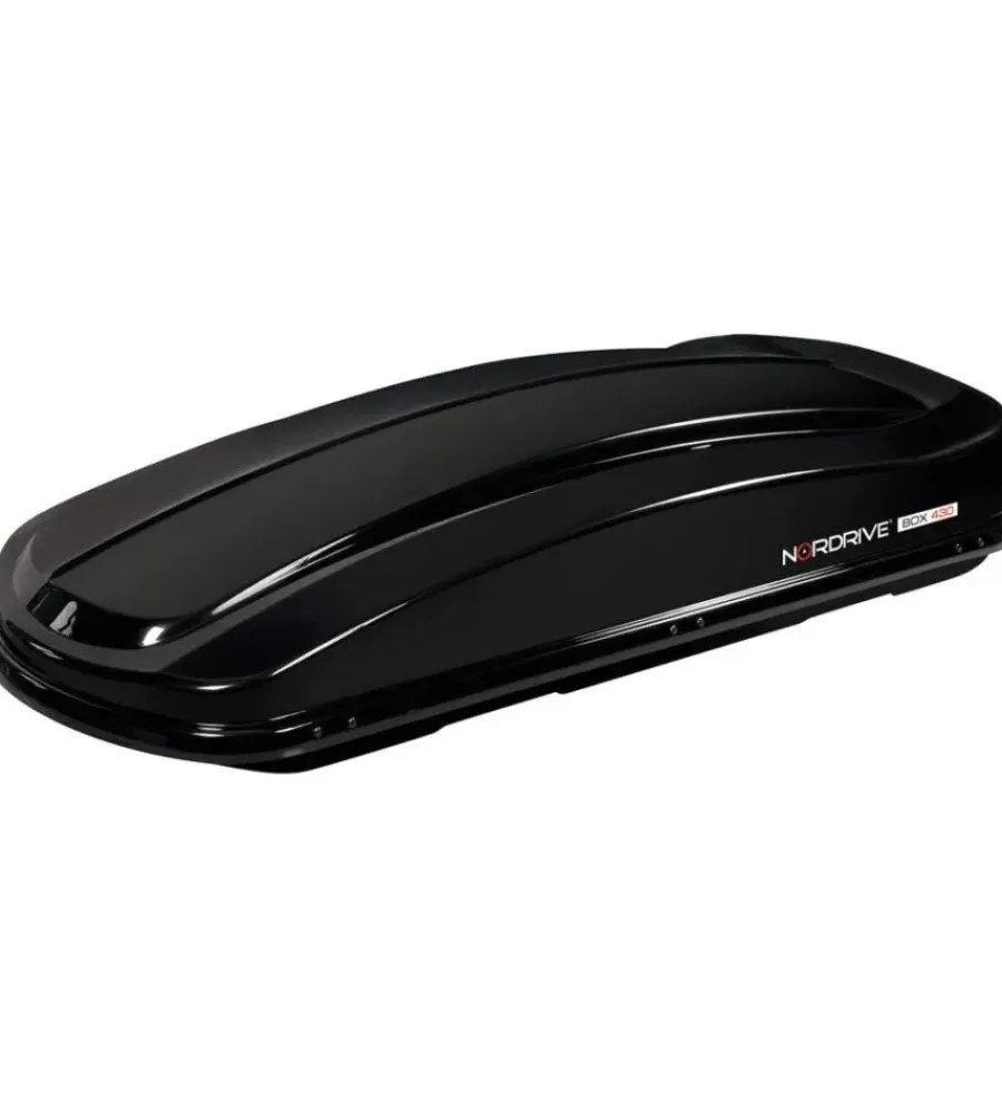 Clearance Box tetto per auto 430 litri in abs con doppia apertura nero lucido - n60015 Portaggio