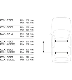 Clearance Box tetto per auto 430 litri in abs con doppia apertura nero lucido - n60015 Portaggio
