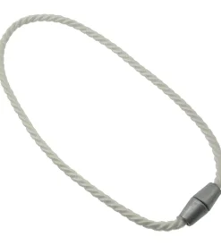 Tessile D'Arredo- Bracciale magnetico per arricciare/decorare le tende -colore bianco.