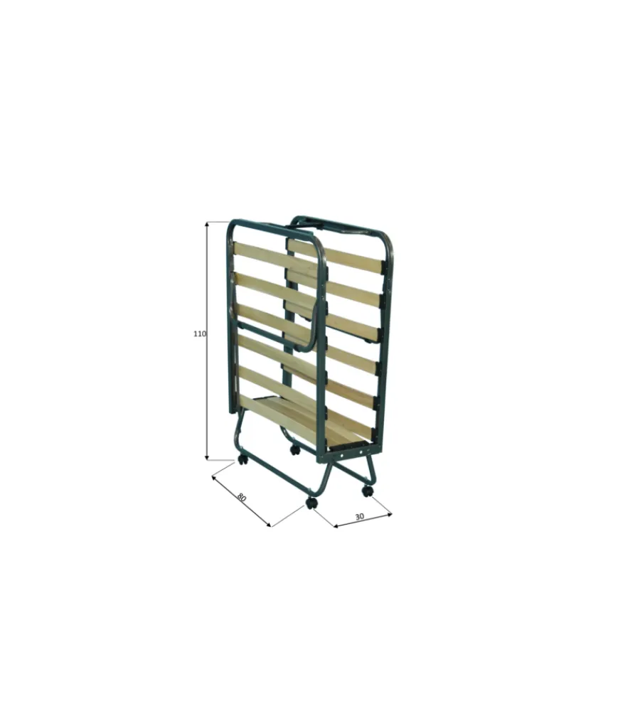 Clearance Brandina letto pieghevole con materasso trapuntato da 10 cm 80x200x37 cm Letti E Comodini