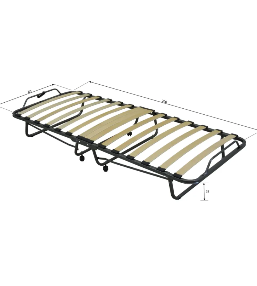 Clearance Brandina letto pieghevole con materasso trapuntato da 10 cm 80x200x37 cm Letti E Comodini