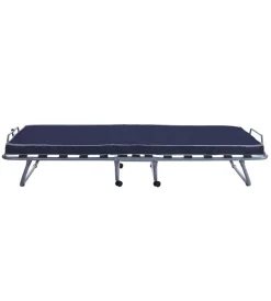 Letti E Comodini|Brandina pieghevole dormir con doghe in legno e materasso 80x190 cm