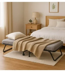 Clearance Brandina singola pieghevole somnus con rete a maglia e materasso 80x190 cm Letti E Comodini