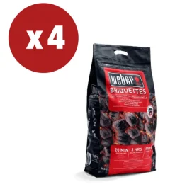 Barbecue|Bricchetti di carbone weber per barbecue 8kg x 4 pezzi
