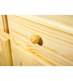 Credenze E Buffet- Buffet 2 ante+ 2 cassetti in pino massello, 88x87x43 cm