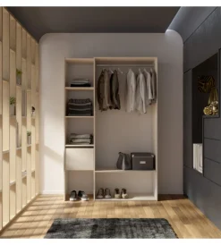 Armadi- Cabina armadio a giorno "flower" rovere 119x39x183 cm