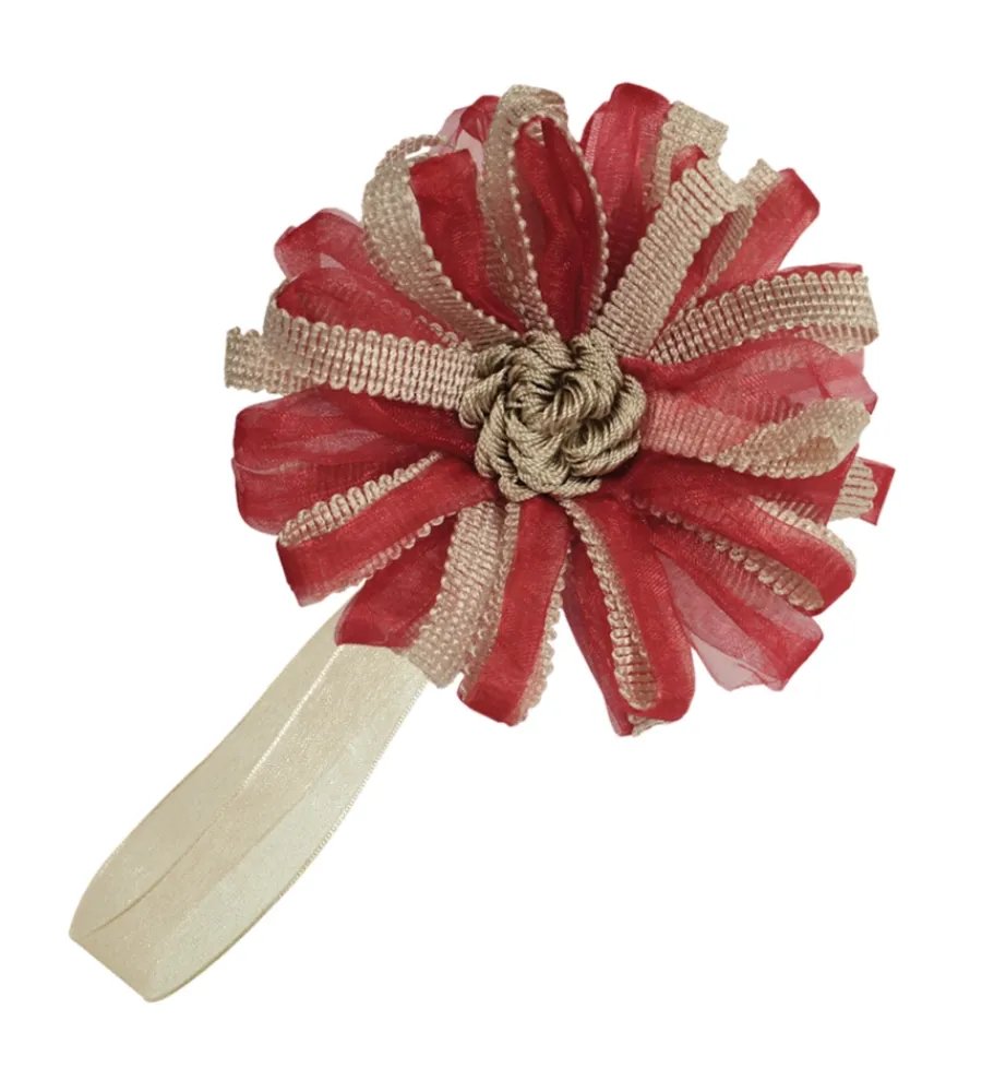 Tessile D'Arredo- Calamita fiore organza e nastro