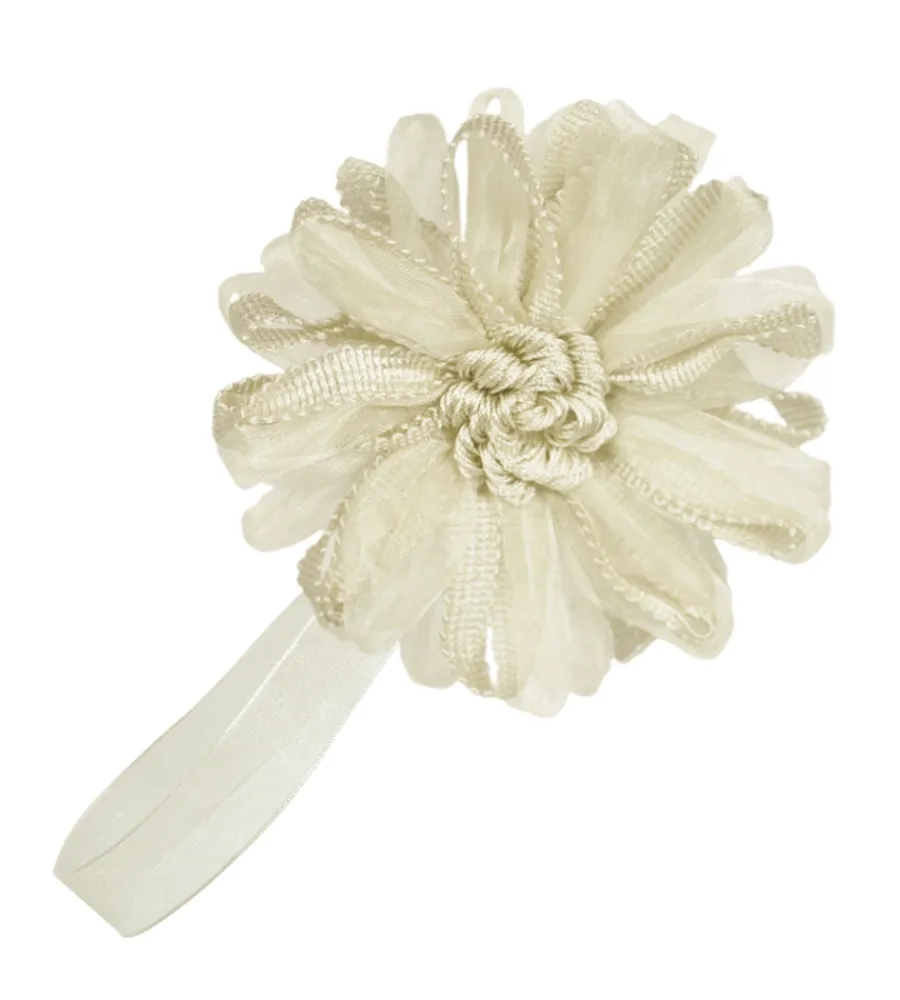 Tessile D'Arredo- Calamita fiore organza e nastro