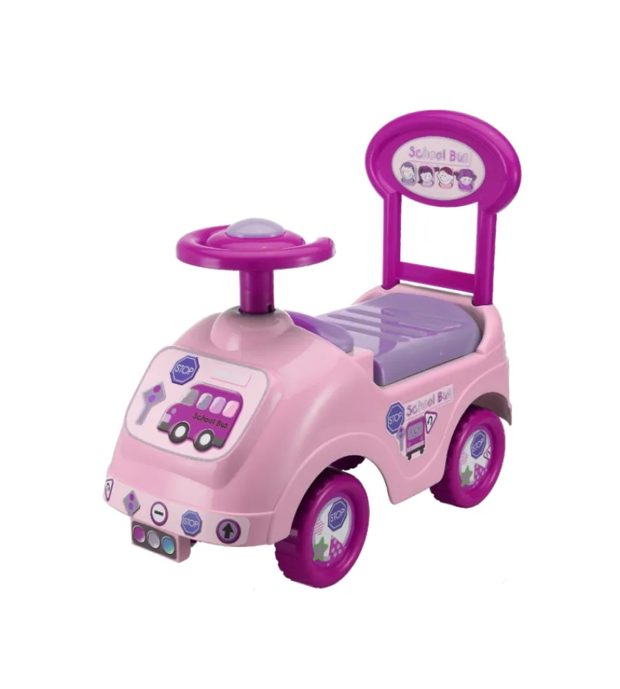 Giochi E Casette Bimbo- Camioncino per bambini a spinta rosa modello ride-on