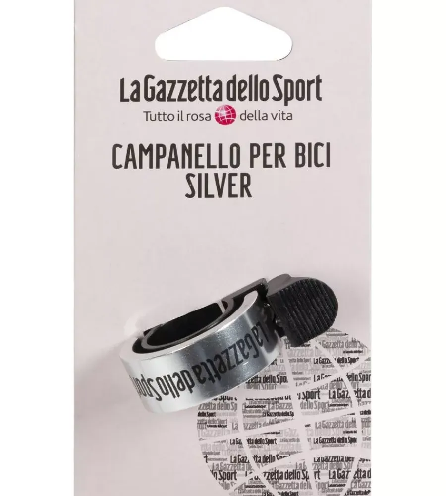 Bici- Campanello per bicicletta gazzetta dello sport silver, diametro 22,2 cm
