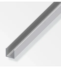 Ferramenta Per Mobili E Infissi-Alfer aluminium Canale u alluminio arg   8,2 x 10,1x1,3   1 metro.
