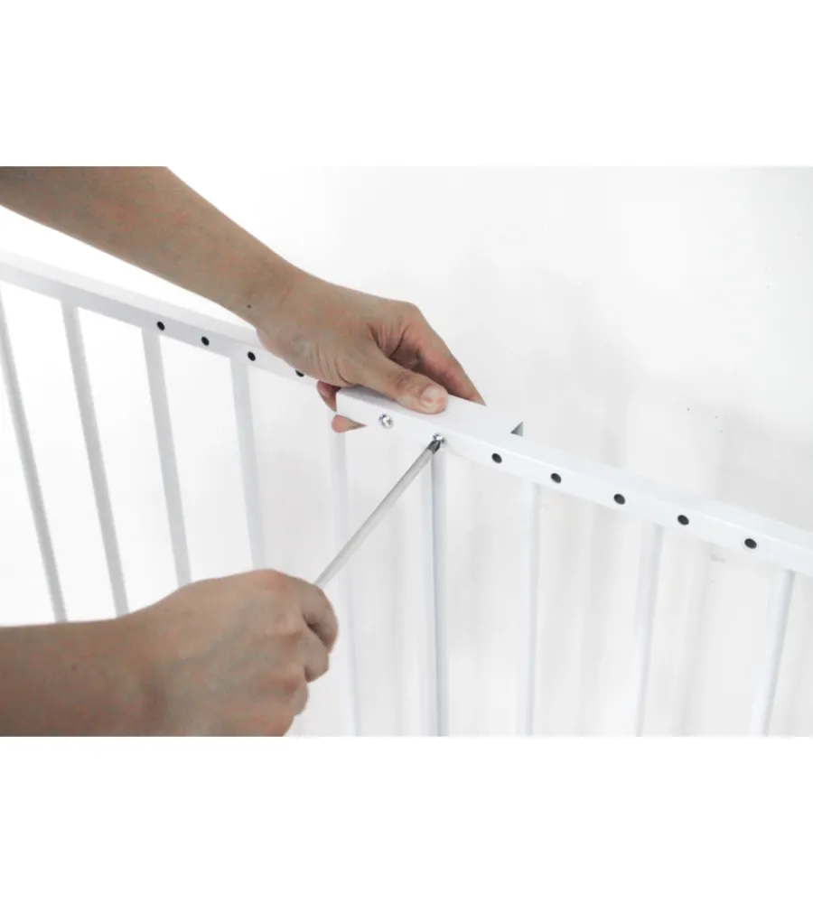 Cancelletti- Cancelletto di sicurezza per bambini armonia "bimbi smart" in metallo verniciato colore bianco 59x76 cm