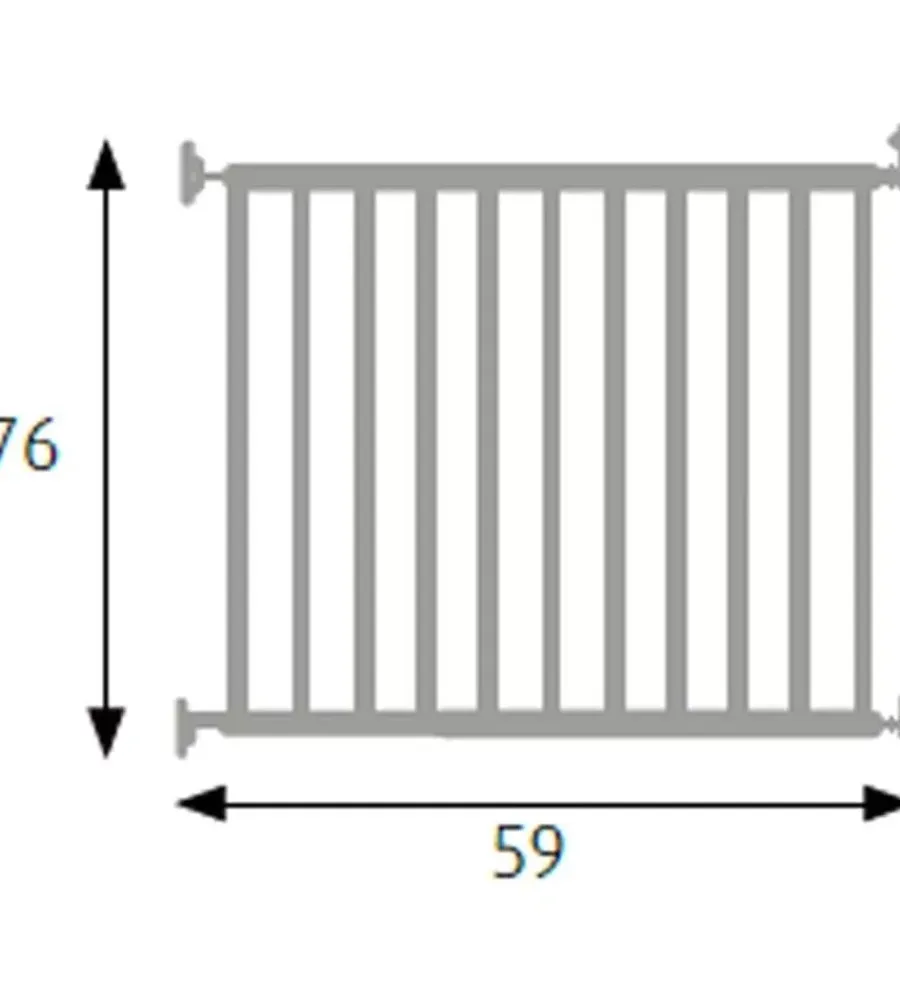 Cancelletti- Cancelletto di sicurezza per bambini armonia "bimbi smart" in metallo verniciato colore bianco 59x76 cm