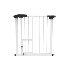 Cancelletti|Cancelletto di sicurezza per bambini armonia "bimbi clic-clac" in metallo verniciato bianco con porta 75x78 cm