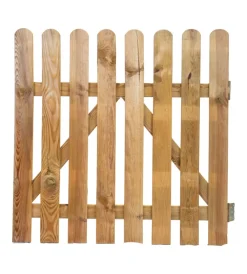 New Cancello da esterno in legno completo di ferramenta e pali 90x16x150 cm Reti, Recizioni E Cancelli Per Giardino