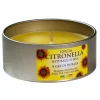 Decorazione Ambienti- Candela alla citronella "siros" in alluminio 9,5x9,5x4 cm