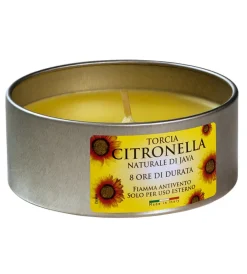 Decorazione Ambienti- Candela alla citronella "siros" in alluminio 9,5x9,5x4 cm