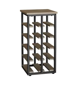 Cantinette Portabottiglie- Cantinetta metallo nero, 30x30x60 cm